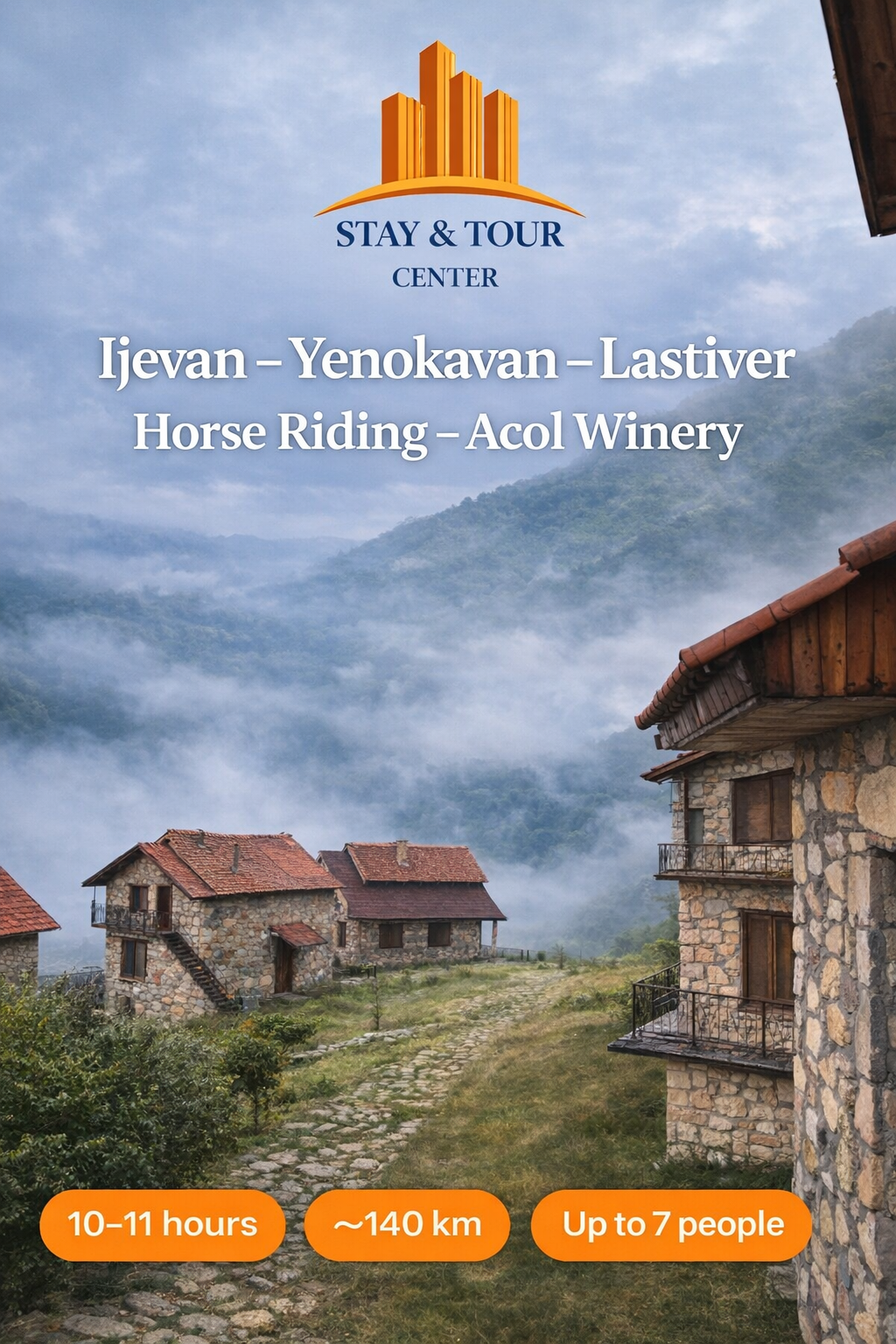 Иджеван – Енокаван – Ластивер – Верховая езда – Винный завод Акол